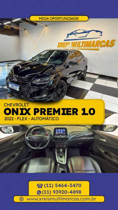 CHEVROLET ONIX 1.0 TURBO FLEX PLUS PREMIER MIDNIGHT AUTOMÁTICO CHEVROLET ONIX 1.0 TURBO FLEX PLUS PREMIER MIDNIGHT AUTOMÁTICO